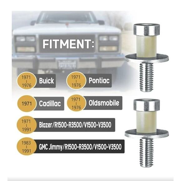 Door Lock Striker 38420 Compatible with Door Latch Bolts for 1971-1991 GMC Truck - Picture 2 of 5
